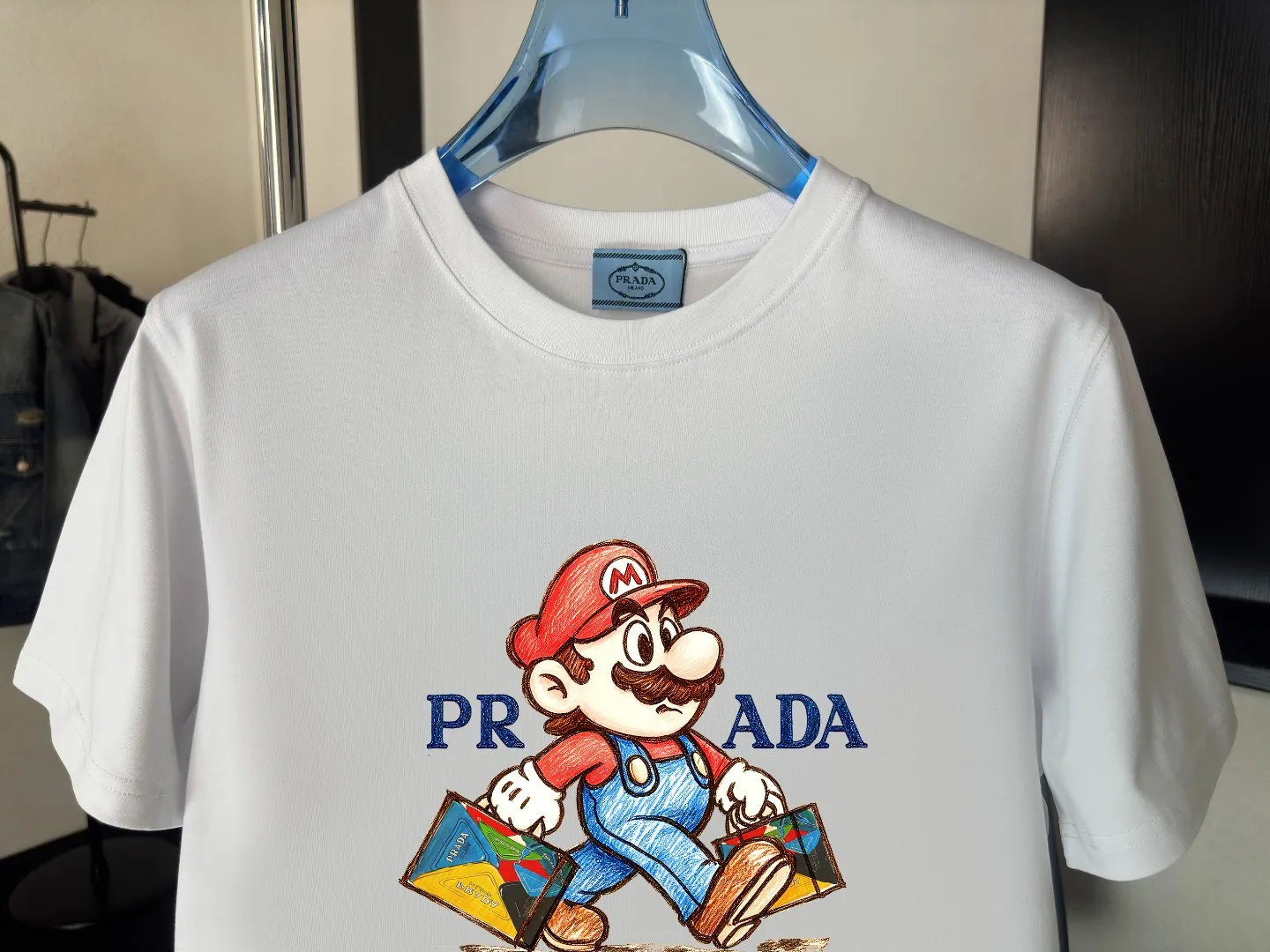 P80💰💫〖 —PRADA~ — 〗2026New Arrival Quality T , Versatile Quality ！ ‼ 32 250G ‼ ， ， ， ， T 🤪 Sizes：S-M-L-XL-2XL ：Black，White， Same Style